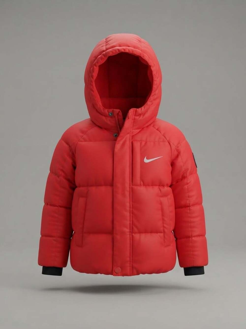 Nike Puffer Jacket Size 4 3-4YRS Red Hooded Winter Coat
